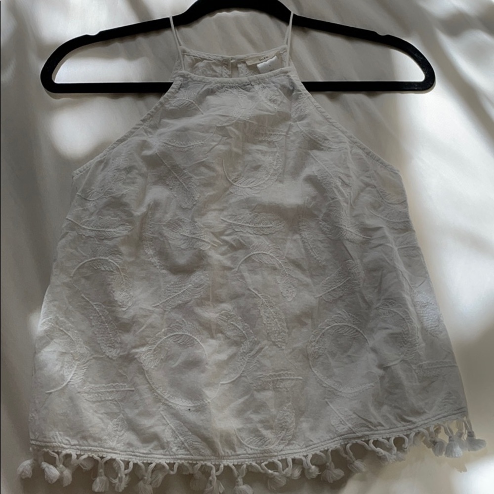 White high neck blouse